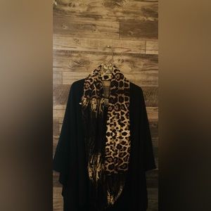 Aldo animal print scarf. Size: OS. Color: arrays of browns, tans, and black,